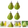 imageToyvian 4pcs Fake Pears Artificial Fruits Artificial Vivid Green Pears for Home Fruit Shop Supermarket Desk Office Restaurant Decorations Props