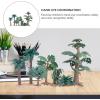 imageToyvian Artificial Palm Tree Premium Material Miniature Tree 24X17X17cm Green Palm Tree Model for Decor DIY Landscape Train Scenery Artificial Plant