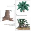 imageToyvian Artificial Palm Tree Premium Material Miniature Tree 24X17X17cm Green Palm Tree Model for Decor DIY Landscape Train Scenery Artificial Plant