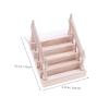 imageToyvian Miniature Staircase Model Furniture Small Stairs Wooden Stairs Mini Mini Wood handrail Stair Small armrest Solid Wood Wooden Wooden handrail Tiny Wooden Staircase