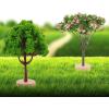 imageToyvian Model Trees Set 4PCS Artificial Trees Model Train Scenery Trees Fake Plants Railroad Scenery Trees Plastic Mini Trees Decor Miniature Landscape for Sand Table Decor