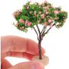 imageToyvian Model Trees Set 4PCS Artificial Trees Model Train Scenery Trees Fake Plants Railroad Scenery Trees Plastic Mini Trees Decor Miniature Landscape for Sand Table Decor