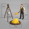 imageToyvian Office Decor Miniature Miniature 1 Set Miniature Mini fire Pit Accessory Miniature Camping kit Doll House Camping kit Camping Figurine 3D Miniatures