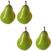 imageToyvian 4pcs Fake Pears Artificial Fruits Artificial Vivid Green Pears for Home Fruit Shop Supermarket Desk Office Restaurant Decorations Props