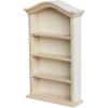 imageToyvian Dollhouse Wooden Bookshelf Doll Miniature Furniture Mini Bookshelf Dollhouse Shelf Dollhouse Cabinet Scene Miniature House Bookcase Fairy Cabinet Miniature Dollhouse Accessories 112Light Yellow