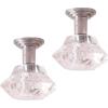 imageToyvian Led Furniture 2pcs Mini Ceiling Lamp Furniture Miniature 1 12 Chandelier Model for DIY Mini House Decoration Supplies  Kids FurnitureSilver