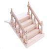 imageToyvian Miniature Staircase Model Furniture Small Stairs Wooden Stairs Mini Mini Wood handrail Stair Small armrest Solid Wood Wooden Wooden handrail Tiny Wooden Staircase