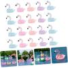 imageToyvian 30Pcs Accessories miniature resin lawn statuette Flamingo Party Decorations Tiny Flamingo Decor Mini Flamingo Statue decorate Small animals small toy Garden Flamingo Figurine