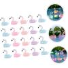 imageToyvian 30Pcs Accessories miniature resin lawn statuette Flamingo Party Decorations Tiny Flamingo Decor Mini Flamingo Statue decorate Small animals small toy Garden Flamingo Figurine