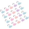 imageToyvian 30Pcs Accessories miniature resin lawn statuette Flamingo Party Decorations Tiny Flamingo Decor Mini Flamingo Statue decorate Small animals small toy Garden Flamingo Figurine