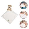 imageToyvian 2pcs Bear Lovey Baby Security Blanket with Plush Stuffed Animal Bear Soothing Toy Towels Personalized Baby Blanket for Newborn Babies Sleep Soothing