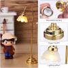 imageToyvian Miniature Dollhouse Lamp 112 Scale Dollhouse Lighting Miniature Furniture Led Light Mini Lamp Dollhouse Light Fixtures Mini Table Lamp Ornament for Dollhouse Accessories