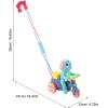 imageToyvian Plastic Baby Push Toy Toddler Pull Toy with Handle Basket Pull Along Toy Music Puppy Push and Pull Walking Toy Baby Walk Behind Push Toy for Infant Learning Walker 196 Inch