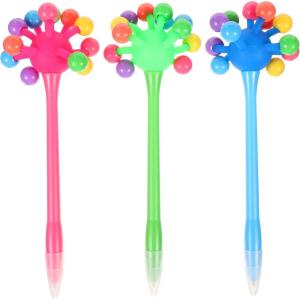 imageToyvian 3pcs Stress Ball Ballpoint Pens Funny Pens Fidget Pens Silly Pens Novelty Pens Crazy Pen Soft Rubber Pens Fun Pens Bulk for Cartoon Ballpoint Stationery
