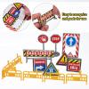 imageToyvian 1 Set Street Signs Playset for Kids Mini Traffic Signs Toy Plastic Cones Toyset Mini Traffic Light and Traffic Sign Models Traffic Signal Stoplights Safety Education Toy