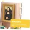 imageToyvian Dollhouse Accessories Mini Photo Frame Toy Miniature Scene Furniture Miniatures Oil Painting Tiny Oil Painting Craft Simulated Mona Lisa Painting Exquisite Oil Painting Doll House