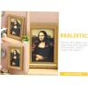 imageToyvian Dollhouse Accessories Mini Photo Frame Toy Miniature Scene Furniture Miniatures Oil Painting Tiny Oil Painting Craft Simulated Mona Lisa Painting Exquisite Oil Painting Doll House