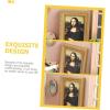 imageToyvian Dollhouse Accessories Mini Photo Frame Toy Miniature Scene Furniture Miniatures Oil Painting Tiny Oil Painting Craft Simulated Mona Lisa Painting Exquisite Oil Painting Doll House
