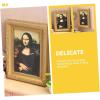 imageToyvian Dollhouse Accessories Mini Photo Frame Toy Miniature Scene Furniture Miniatures Oil Painting Tiny Oil Painting Craft Simulated Mona Lisa Painting Exquisite Oil Painting Doll House