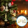image12pcs Musical Instrument Christmas Ornaments Xmas Tree Hanging Decorations Golden Silver Violin Trumpet Hanging Tree Decor Musical Instrument Model Tree Ornament