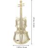 image12pcs Musical Instrument Christmas Ornaments Xmas Tree Hanging Decorations Golden Silver Violin Trumpet Hanging Tree Decor Musical Instrument Model Tree Ornament