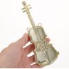 image12pcs Musical Instrument Christmas Ornaments Xmas Tree Hanging Decorations Golden Silver Violin Trumpet Hanging Tree Decor Musical Instrument Model Tree Ornament