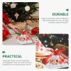 image50Pcs Christmas Candy Boxes Triangle Candy Bags Xmas Santa Claus Box Present Packaging Paper Bags Christmas Treat Boxes with Ribbon Triangle for Christmas PartyWhite