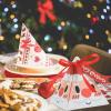 image50Pcs Christmas Candy Boxes Triangle Candy Bags Xmas Santa Claus Box Present Packaging Paper Bags Christmas Treat Boxes with Ribbon Triangle for Christmas PartyWhite