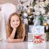 image50Pcs Christmas Candy Boxes Triangle Candy Bags Xmas Santa Claus Box Present Packaging Paper Bags Christmas Treat Boxes with Ribbon Triangle for Christmas PartyWhite