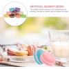 image9pcs Cake Model Desk top Decor para Cupcakes Mini Cake Macaroon Fake Cake Food Model Realistic French Dessert Clay Fake Macaron Photography Props Fake Dessert Protein42X42X22CM