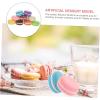 image9pcs Cake Model Desk top Decor para Cupcakes Mini Cake Macaroon Fake Cake Food Model Realistic French Dessert Clay Fake Macaron Photography Props Fake Dessert Protein42X42X22CMx2pcs