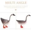 imageMini Goose Statue Animal Sculpture Micro Yard Farm Goose Resin Figurine for Dollhouse Fairy Garden Patio Decor Cake Topper Home Decoration for Desk WhiteGray