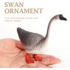 imageMini Goose Statue Animal Sculpture Micro Yard Farm Goose Resin Figurine for Dollhouse Fairy Garden Patio Decor Cake Topper Home Decoration for Desk WhiteGray