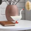 imageMini Goose Statue Animal Sculpture Micro Yard Farm Goose Resin Figurine for Dollhouse Fairy Garden Patio Decor Cake Topper Home Decoration for Desk WhiteWhite