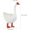 imageMini Goose Statue Animal Sculpture Micro Yard Farm Goose Resin Figurine for Dollhouse Fairy Garden Patio Decor Cake Topper Home Decoration for Desk WhiteWhite