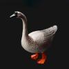 imageMini Goose Statue Animal Sculpture Micro Yard Farm Goose Resin Figurine for Dollhouse Fairy Garden Patio Decor Cake Topper Home Decoration for Desk WhiteGray
