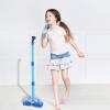 imageMusical Toys Karaoke Machine for Kids with Adjustable Stand and MicrophonesMusic Sing Microphone Toy with Flashing Stage LightsBlueWithout BatteryBlue
