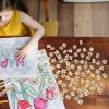 imageToyvian 100pcs Wood Craft Shapes House Shaped Unfinished Wood Embellishment Cutout Veneers for DIY Craft Project Home Ornaments