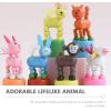 imageToyvian 4pcs Wooden Cat Dog Figurine Toy Dancing Rocking Finger Puppets Wooden Push Up Toy Animals Finger Puppet Funny Finger Toys for Christmas Random Style