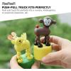 imageToyvian 4pcs Wooden Cat Dog Figurine Toy Dancing Rocking Finger Puppets Wooden Push Up Toy Animals Finger Puppet Funny Finger Toys for Christmas Random Style