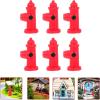 imageToyvian 6Pcs Dollhouse Fire Hydrant Mini Resin Fire Hydrant Statue Miniature Dog Pee Post Fireman Firefighting Toy for Doll House Micro Landscape Decor