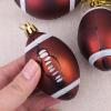 imageToyvian 6pcs Christmas Football Ornaments Christmas Tree Ball Decorations for Football Sports Theme Christmas Holiday Party Decorations