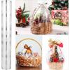 imageToyvian Clear Cellophane Wrap Roll Width 339 Inches Length 984 Feet 3 Mil Thicken Christmas Snowflake Cellophane Roll Crystal Wrappings for Hampers Baskets Flower Florist Wrap