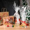 imageToyvian Clear Cellophane Wrap Roll Width 339 Inches Length 984 Feet 3 Mil Thicken Christmas Snowflake Cellophane Roll Crystal Wrappings for Hampers Baskets Flower Florist Wrap