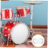 imageToyvian Drum Pad and Sticks Percussion Accessories Drum Strengthen Pad Bass Drum Pedal Sticker Double Bass Pedal Drum Kit Drum Pads Drum Skin Protectors Drum Heads Roller Patch 420 ClothWhite