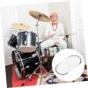 imageToyvian Drum Pad and Sticks Percussion Accessories Drum Strengthen Pad Bass Drum Pedal Sticker Double Bass Pedal Drum Kit Drum Pads Drum Skin Protectors Drum Heads Roller Patch 420 ClothWhite