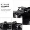 imageToyvian Metal Classic Cars Model Die Cast Old Pickup Truck Figurine Alloy Vintage Collectible Toy Car Mini Car Photo Prop for Home Desk Cabinet Bookshelf Black