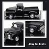 imageToyvian Metal Classic Cars Model Die Cast Old Pickup Truck Figurine Alloy Vintage Collectible Toy Car Mini Car Photo Prop for Home Desk Cabinet Bookshelf Black