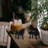 imageToyvian Miniature Cattle Figurines Set  4pcs Animal Figures Cow Bull Farm Animals  Cognition Toys Cake Toppers for Desktop Decor