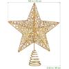 imageToyvian Star Christmas Tree Topper Lighted 10 Xmas Tree Topper 3D Glitter Gold Star Christmas Decorations for Christmas Tree Holiday Party Ornament GoldGold